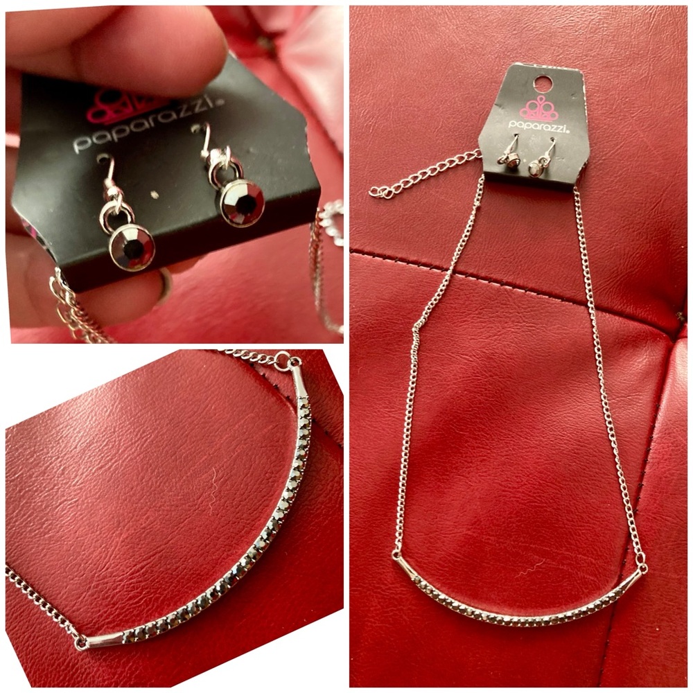 Paparazzi Black and Silver Dangle Earrings